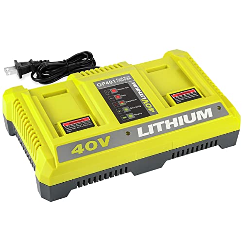 40V Rapid Dual Charger for Ryobi 40V Battery OP4040 OP4050A OP4026 OP4026A OP4030 OP4050 OP401 Ryobi 40V Battery Charger