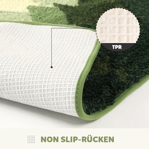 Tapis de bain antidérapant lavable en machine 50x80 cm microfibre douce