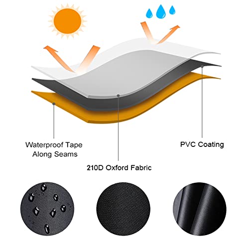 AUPERTO Hängesessel-Abdeckung, 200 x 230 cm, Doppel-Eierstuhl-Abdeckung mit Reißverschluss und Kordelzug, Outdoor, wasserdicht, winddicht, langlebig, strapazierfähig, Hängesessel, Möbelschutz