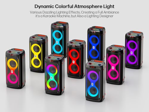Machine de karaoké complète, idée cadeau idéale avec micros et lumières - 4