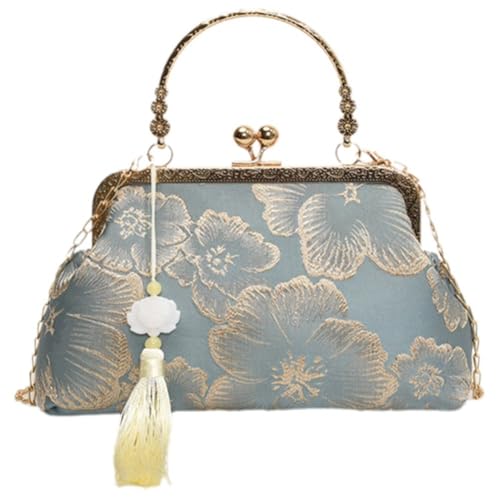 Chinese Style Embroidered Shoulder Bag Elegant Handbag Retro Small Bag Wedding Party Women's Evening Bag