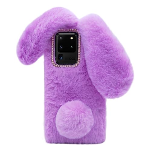 Coque fausse fourrure Galaxy S25 violette idéale pour le quotidien des filles stylées