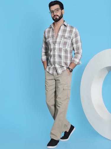 Image of Indian Needle Men's Checkered Regular Fit Shirts