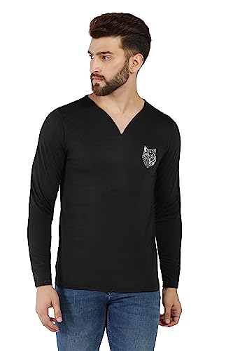 Image of INKKR Regular Fit Style V-Neck Full Sleeve T-Shirts for Men