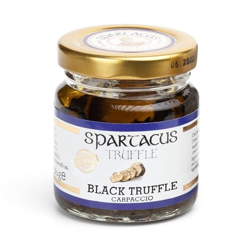 SPARTACUS CARPACCIO TRUFA NEGRA CONSERVADA EN ACEITE DE OLIVA VIRGEN EXTRA PERFECTO CONDIMENTO GOURMET (Carpaccio Trufa 40g)