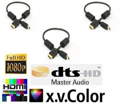 3 x 1.5ft Advanced 1.3a HDMI Cable