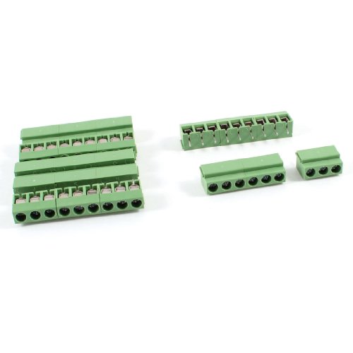uxcell 7Pcs 9 Pole 5mm Pitch PCB Mount Screw Terminal Block 8A 250V