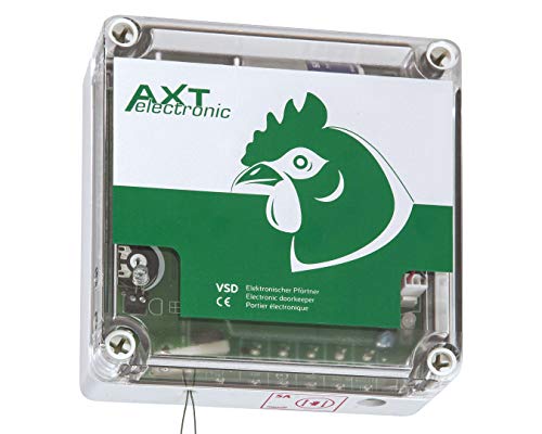 Portier automatique de poulailler AXT VSD avec capteur crépusculaire précis