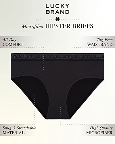 Lucky Brand Women's Underwear - 5 Pack Microfiber Hipster Briefs (S-XL)2