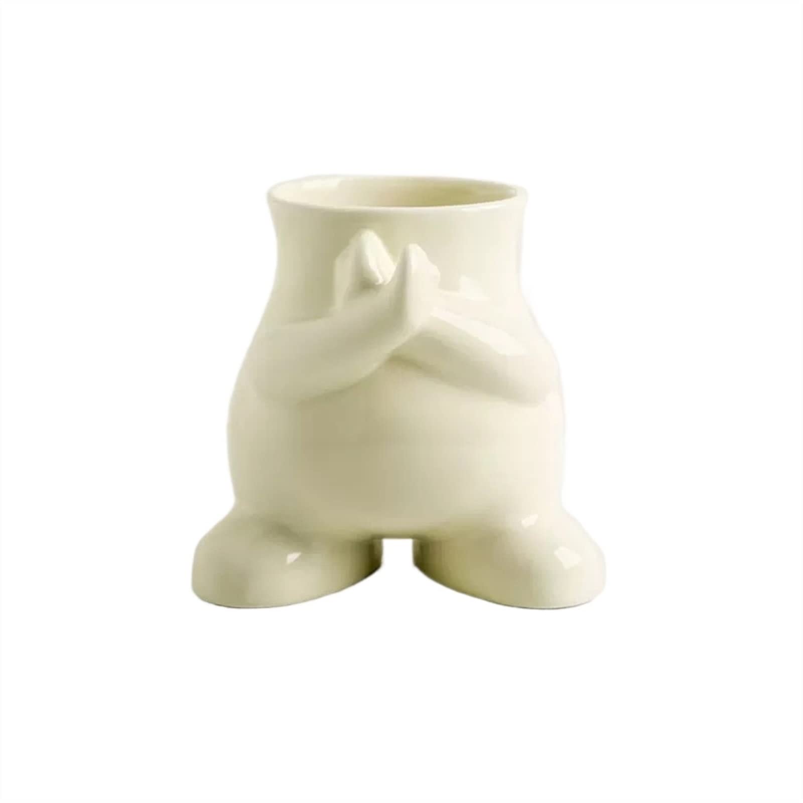 Bzgpmfud Blanc Vase Desktop Ceramic Decoration Living Room Table Flowers Hydroponics Simulation Dry Flower Arrangement(,C)