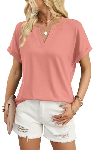 Image of WIHOLL Womens Blouses Spring Tops Short Sleeve Shirts Dressy Casual Summer Vacation Fashion Clothing 2026