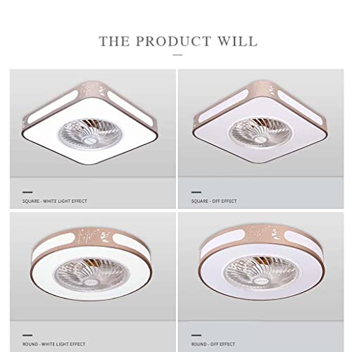 Ventilateur de plafond avec lampe LED dimmable et télécommande TJH - 3