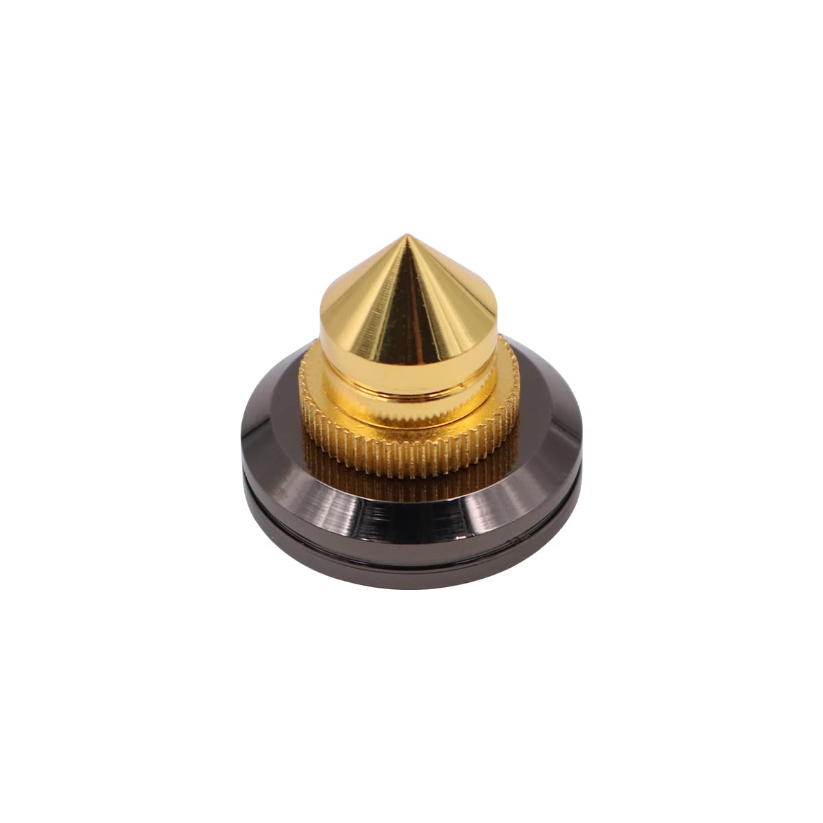 Lot de 4 Pointes de Haut-Parleur pour Haut-Parleur CD Audio Subwoofer Amplificateur Platine Vinyle Isolation Pieds Cône Isolateur Antichoc sans Trace avec adhésif Double Face