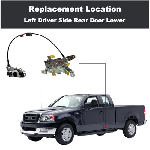 Image of Left Driver Side Rear Door Lower Latch Cable, Compatible with 1997-2003 Ford F-150, 1997-1999 F-250 Extended Cab, Replaces 6L3Z-18264A01-C, 6L3Z18264A01C