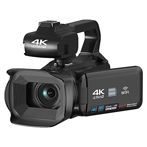 Komery Video Camera Camcorder Uhd Video Camera 4K 64Mp With Focus Function 4.0 Inch Touchscreen, 18X Zoom 4K Video Camera, 4K Camcorder With Wifi, Hdmi Function Youtube Camera #TOP16