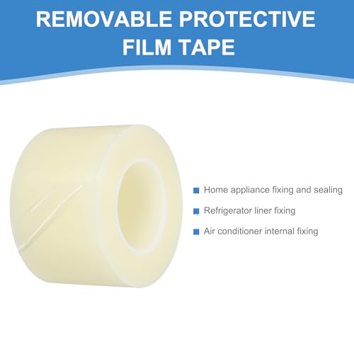 Image of PATIKIL Removable Protective Film Tape, 3.5 Inch x 656 ft PE Surface Protective Scratch Film Tape Roll for Furniture Electrical Appliances Plastic Hardware Low Stickiness, Clear