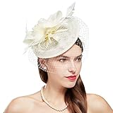 Retro Elegante Fascinator Hut: geeignet für Hochzeit Party, Cocktail Party, englische Tee Party, Abschlussball, Tanzball, Halloween Kostüm, jährlicher Karneval oder andere festliche Anlässe.