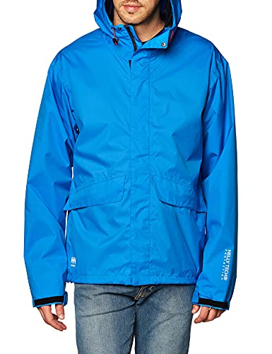 Helly-Hansen Manchester Waterproof Rain Jackets For Men Featuring Breathable Water- And Windproof Construction, Storm Flap, Racer Blue - X-Large #TOP1
