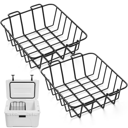Otoolling 2 Pcs Cooler Basket for 35/45 Stainless Steel Storage Wire Cooler Rack Dry Goods Basket for 35 or 45 Coolers by Otoolling - Used condition - US$25.14