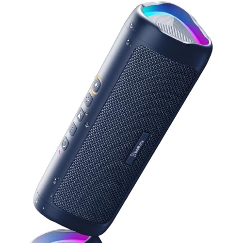 Image of Bluetooth Speaker, 20W HD Sound, Portable Wireless, IPX5 Waterproof, Up to 24H Playtime, TWS Pairing, for Home /Party /Outdoor /Camping /Beach Essentials, Electronic Gadgets, Birthday Gift (Navy)