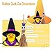 CoFuBcad Halloween Duck Car Ornament, Rubber Duck Car Dashboard Decor with Mini Witch Hat Sash Glasses Cloak Mini Broom