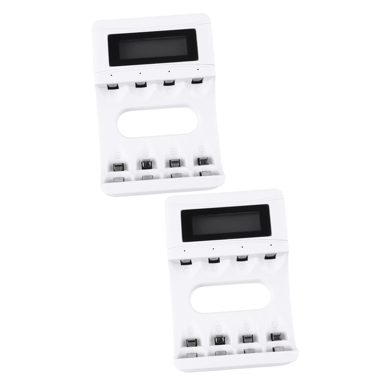 HOMSFOU 2piezas Cargador Recargable De Baterías Pantalla LCD De Slots para Equipos Electrónicos Cargador USB Seguro