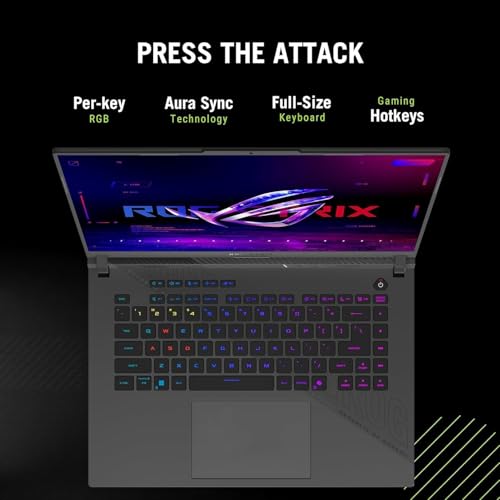 Image of ASUS ROG Strix-G16 Gaming Laptop - AMD Ryzen 9 8940HX, 16 inch WUXGA 165Hz Display, NVIDIA GeForce RTX 5070 Ti 12GB GDDR7, 64GB DDR5, 4TB SSD, RGB Backlit KB, Windows 11 Pro, w /Accessories