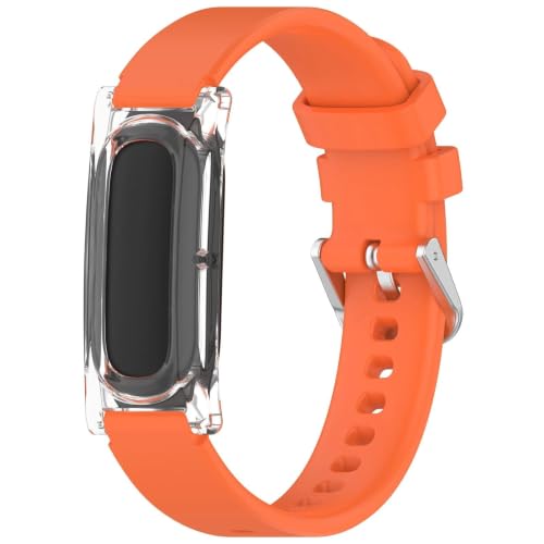 Google Fitbit Air �Ή� �o���h �V���R��+ PC �ϏՌ� ��̌^ �{�̕ی� �K�^���h�~ ���p�[�P�[�X�t�� �����x���g�i�I�����W�j