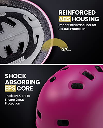 Image of OutdoorMaster Skateboard Bike Helmet for Adult,Youth and Kids | Two Removable Liners Ventilation Certified Multi-Sport Helmet for Scooter Cycling Roller Skating Ebike