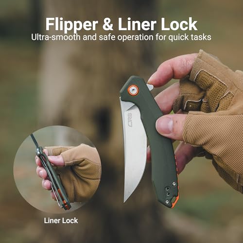 Image of CJRB CUTLERY Folding Knife Gobi (J1906) AR-RPM9 Steel G10 Handle EDC Knife Pocket Knife for Men Green Handle