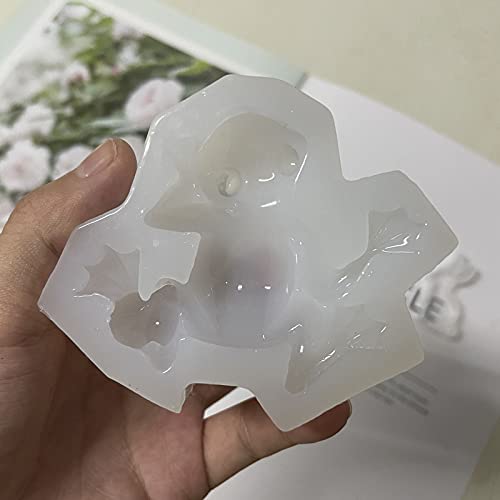 Szecl 3D Frog Mold For Resin Casting Animal Molds Silicone Rabbit Pendant Resin Mold Luggage Tag Keychain Mold Polymer Clay Diy Hnadamde Craft Jewelry Making Tool Crystal Home Decoration #TOP4