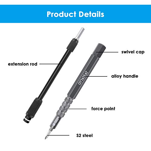 Precision Screwdriver Set, Ottateat 50 in 1 Magnetic Screwdriver Kit, Professional Torx/Phillips/Slotted Screwdriver Sets Included, Small Screw Driver for Electronics Repair