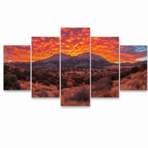 Pintar por numeros adultos atardecer YCBZ0674 con cuadros luminosos de montaña para salon