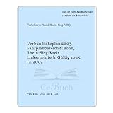  Verbundfahrplan 2003. Fahrplanbereich 6: Bonn, Rhein-Sieg-Kreis Linksrheinisch. Gültig ab 15. 12. 2002