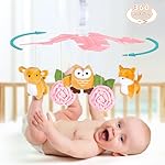 Baby Crib Mobile with Music and Lights, Mobile for Crib with Remote Control, Rotation, Starlight Projection, Crib Toys for Babies Boys Girls(Pink) - Image 3