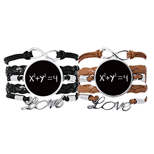 Bracelet en cuir mathématiques avec équation du cercle pour amateurs de géométrie