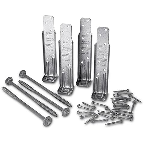 Simpson Strong-Tie DTT1Z-KT - ZMAX Galvanized Deck Tension Tie Kit for 2x w/Screws 4ct Cover