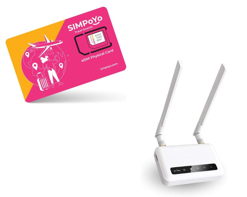 Amazon.com: GL-X750V2 4G LTE VPN Router & Travel eSIM with Global