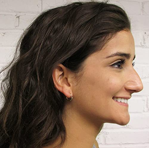 14K Gold Heart Shaped Hoop Earrings (2Mm Thick), 16-20Mm. (16Mm Yellow Gold) #TOP2