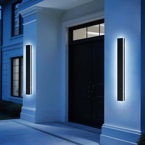 Daoseolo Upgrade Widened 2 Pack LED Outdoor Wall Sconce, 39.3inch Modern Wall Mount Light, 3 Color 3000K/4500K/6000K, 36W, IP65 Waterproof, Outside Lighting Fixture for Courtyard, House, Patio by Daoseolo - Image 9