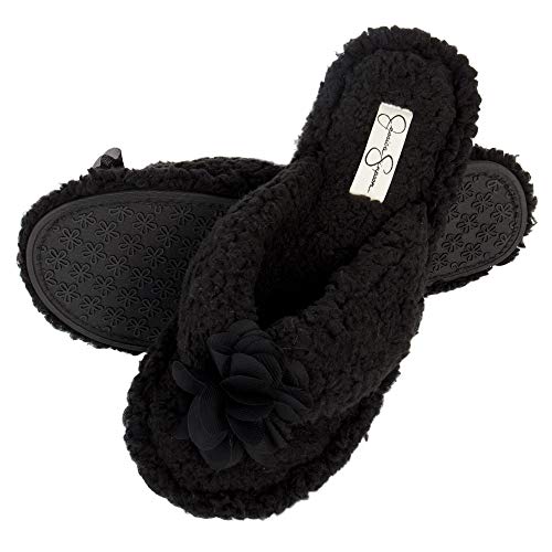 Jessica Simpson Women's Plush Marshmallow Slide-On Sandal House Slippers with Memory Foam3