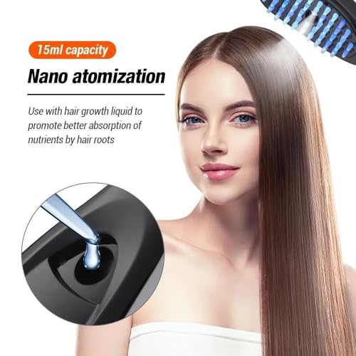 Image of USB Charged Electric Massage Comb for Head Revitalizing Hair Care Massage Comb - Vibration Head Massager with Steamer Function for Deep Scalp Relaxation and Healthy Hair Growth