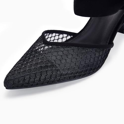 Image of Coutgo Womens Low Kitten Heel Dress Shoes Pointed Toe Slip on Ankle Strap Cutout Elegant Party Wedding Pumps