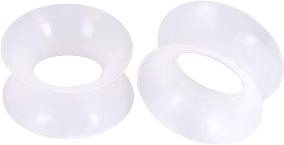 Oyaface 2 PC Extra Soft Silicone Flexible Ear Skin Tunnels Plugs Expanders Gauges Hollow Body Piercing 8G-25mm