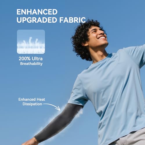 [360° Full Compression] Copper Arm Sleeves for Men & Women, [Ultra Breathable] Arm Brace for Forearm, Bicep, Triceps, Tennis Elbow, Basketball, Golf, Arthritis, Tendonitis, Bursitis (Black, M) - Thumbnail 3