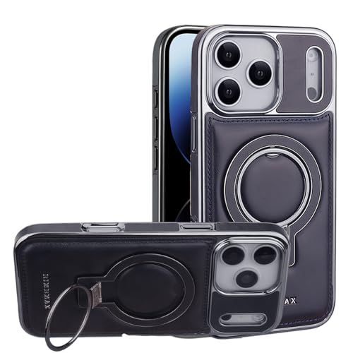 Étui en cuir iPhone 17 MagSafe bleu parfait pour le bureau et les voyages