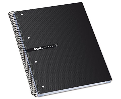 Enri Status - Pack de 5 cuadernos espiral microperforados, tapa extradura, A4+
