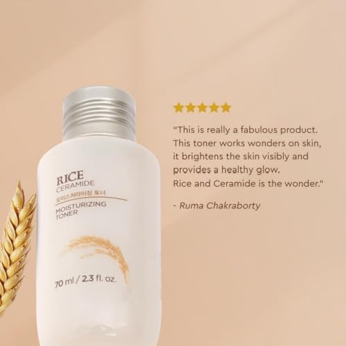 Image of The Face Shop Rice & Ceramide Moisturizing Toner 70ml | Hydrating Milky Face Toner with Rice Extract for Brightening & Glow | Korean Skincare | For All Skin Types