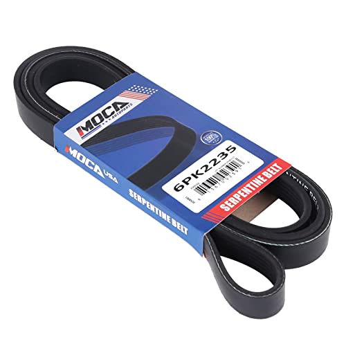 Image of MOCA 6PK2235 Serpentine Belt Compatible with 2006-2009 for Ford Fusion 2.3L, 2012-2013 for Hyundai Equus 5.0L, 2006-2009 for Mercury Milan 2.3L, 2006-2010 for Lexus SC430 4.3L