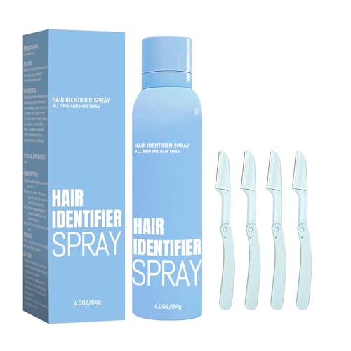 Hair Identifier Spray for Face Shaving, 2024 New Face Hair Identifying Spray, Moisturizing And Skin Care Dermaplaner Set Spray, Facial Hair Identifier Spray for Dermaplaning (Blue02)